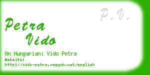 petra vido business card